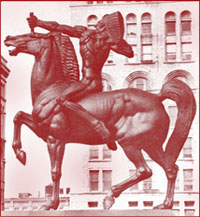 Il Monumento agli Indiani collocato nel Grand Park di Chicago, 1928